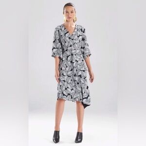 Natori Women’s Leaves‎ Of Paradise Wrap Dress - Black Size 6